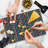 Ambesonne Cat Cutting Board Large Size Geometric African Multicolor