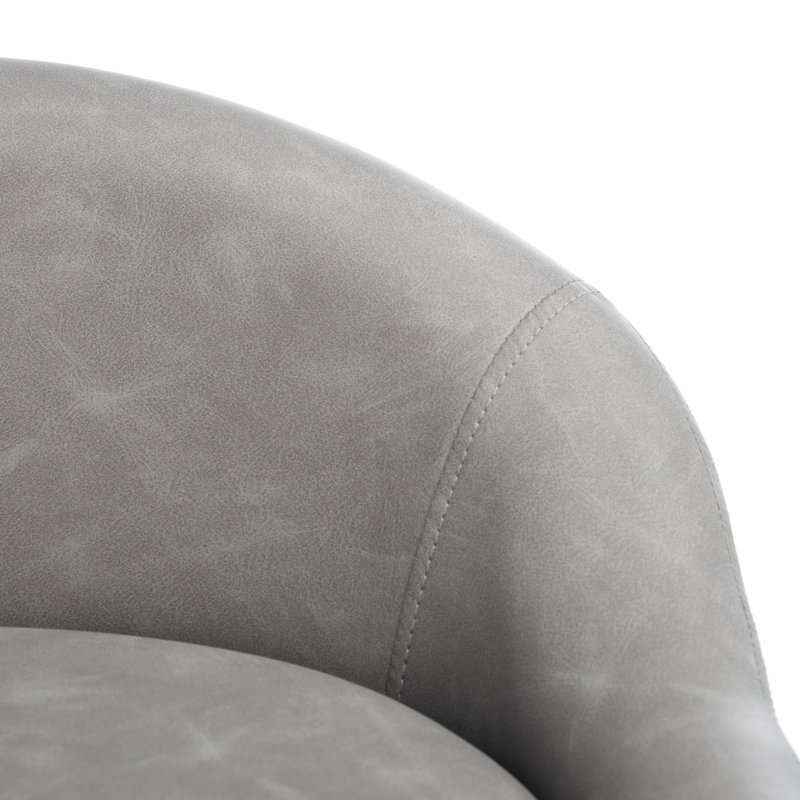 Hallam Upholstered Counter Stool with Metal Frame, Gray