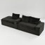 Canapé polyvalent en velours noir: méridienne convertible-1059929037-1062220579