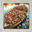 «Bateau de fleurs» par Rey Klimt, art mural en verre acrylique-1788192389