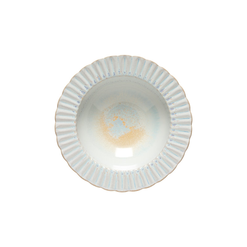 Cristal Handmade Stoneware Pasta Plate, Beige