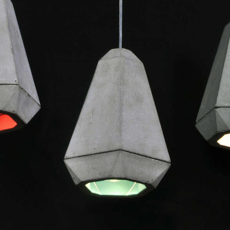 Portland 1 - Light Pendant, Aqua, 10.2" H x 14.6" W x 14.6" D