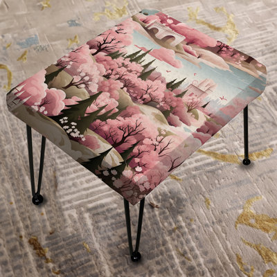 Fairytale Castle For Girl Bedroom - Kids Bedroom Rectangle Ottoman