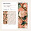 Papier peint floral, décoration murale amovible vintage pêche-862517122