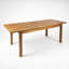 Table de salle à manger extensible en bois massif avec plateau à lattes et meubles de patio réglables et résistants aux intempéries