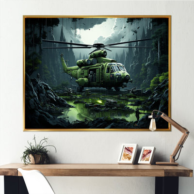Hélicoptère militaire dans la jungle