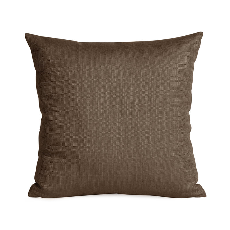 Embroidered Throw Pillow, 20"x20", Chocolate
