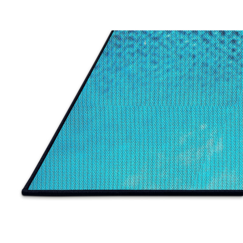 Tapis décoratif bleu ciel Santangelo, Rectangle 5 pi x 7 pi