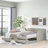Wooden Daybed With Trundle Bed And Two Storage Drawers , Extendable Bed Daybed,Sofa Bed With Two Drawers, Gray-310243170
