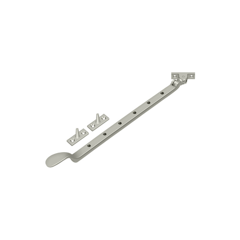 Deltana CSA13U19 13" Colonial Casement Stay Adjuster in Paint Black, Brushed Nickel