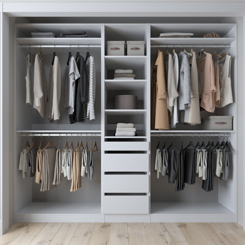 Système d'organisation 90 po, Blanc