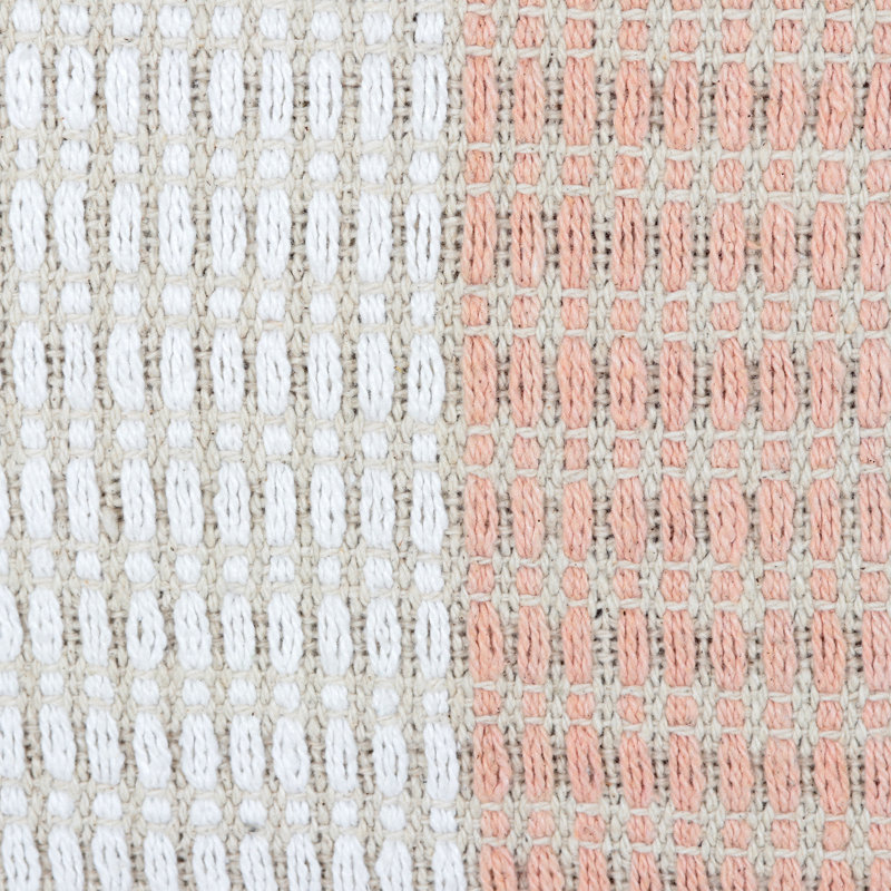 Outdoor 0.2'' Sofa Cushion Cover, Peach/White