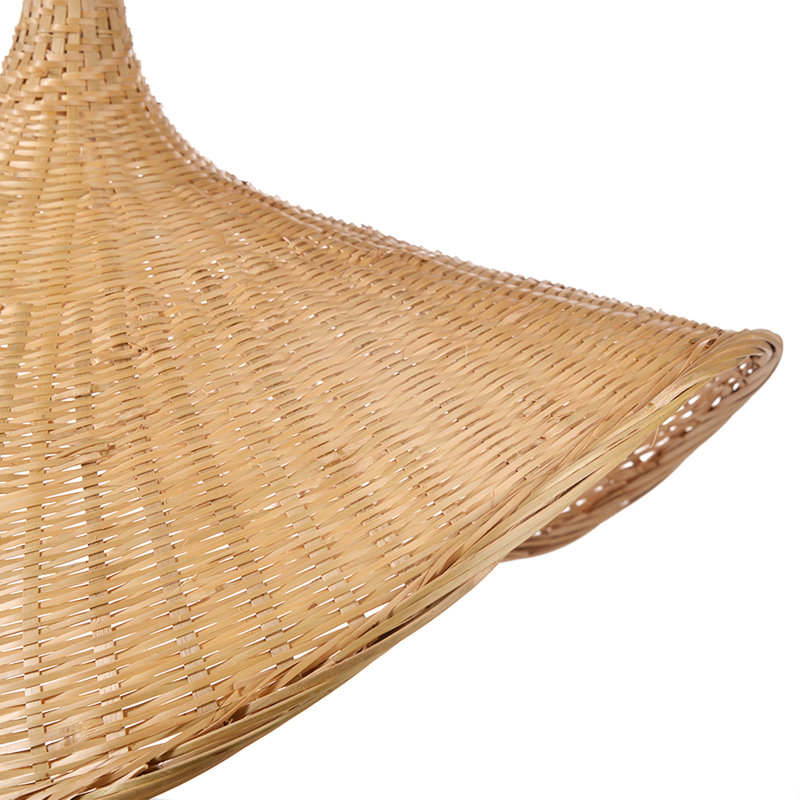 Ailina 1 - Light Geometric Handmade Bamboo Pendant, 9.84" H x 15.74" W x 15.74" D
