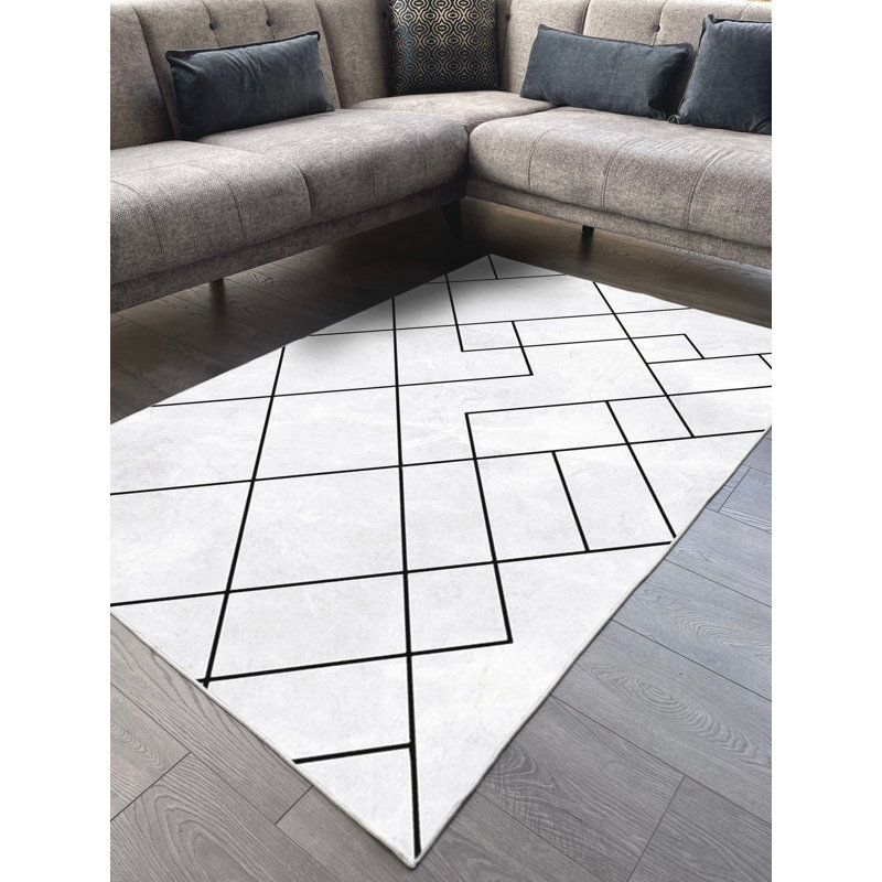 Tapis en coton Madalynn, Rectangle 5 pi 3 po x 9 pi 10 po