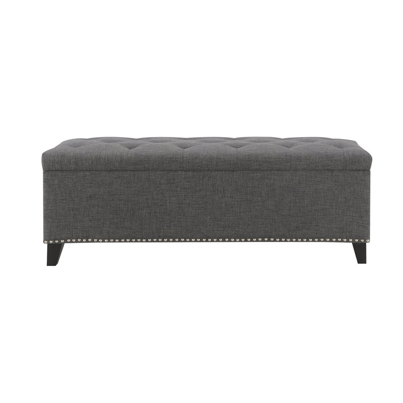 47.5" Storage Ottoman, Dark Gray