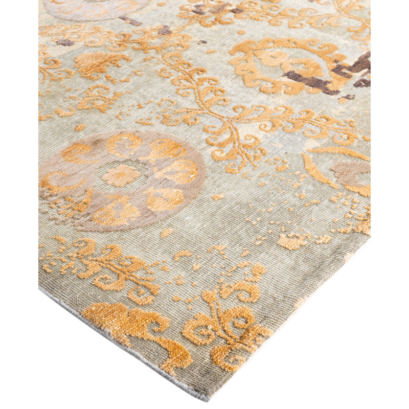 Overdyed One-of-a-Kind 8' 10" X 11' 10" Hand Knotted Area Rug