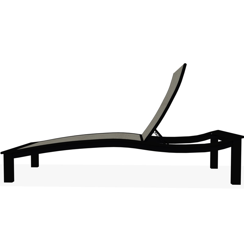 Bazza Outdoor Chaise Lounge, Ella, Black