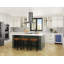 Zephyr Ravenna 42 in. 600 CFM Island Mount Range Hood with LED Lighting in Black Stainless Steel with Gray Glass Canopy