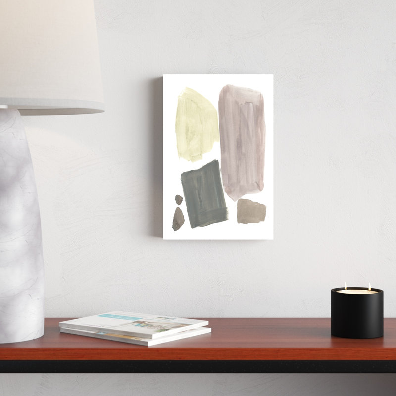 «Mute Mod Shapes IV», peinture sur toile, H 12 po x l 8 po