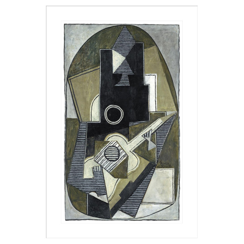 «L'Homme a la Guitare» par Pablo Picasso, impression giclée sur cadre, H 41,5 po x l 27,72 po