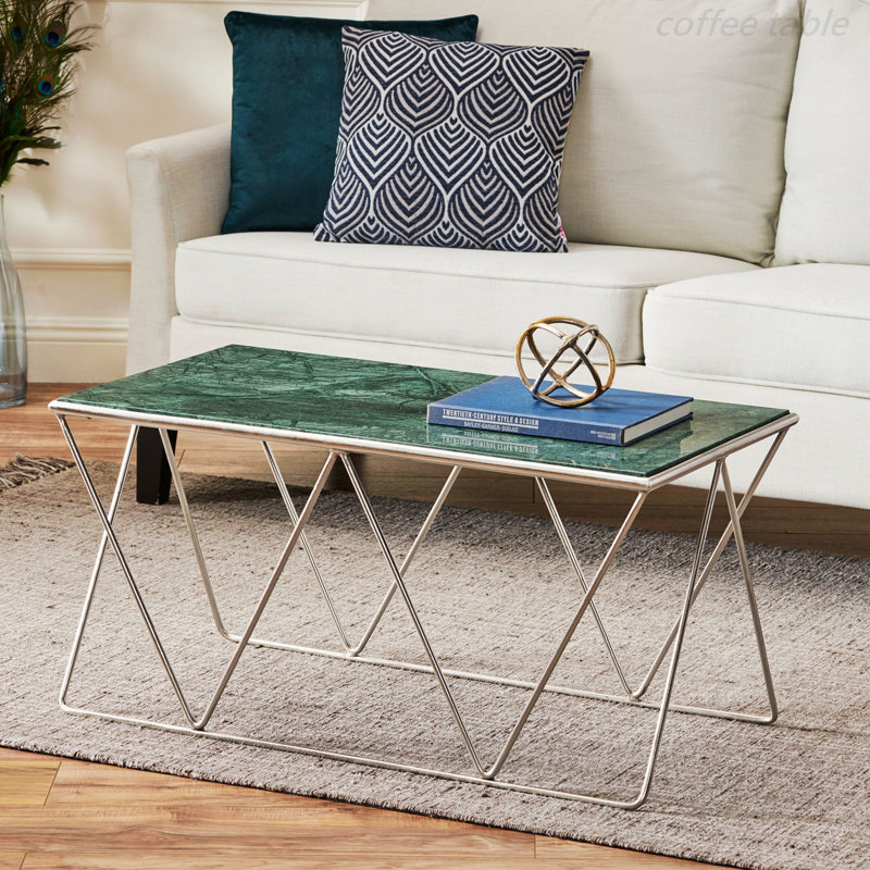 Table basse Cerdic, Argent, Vert