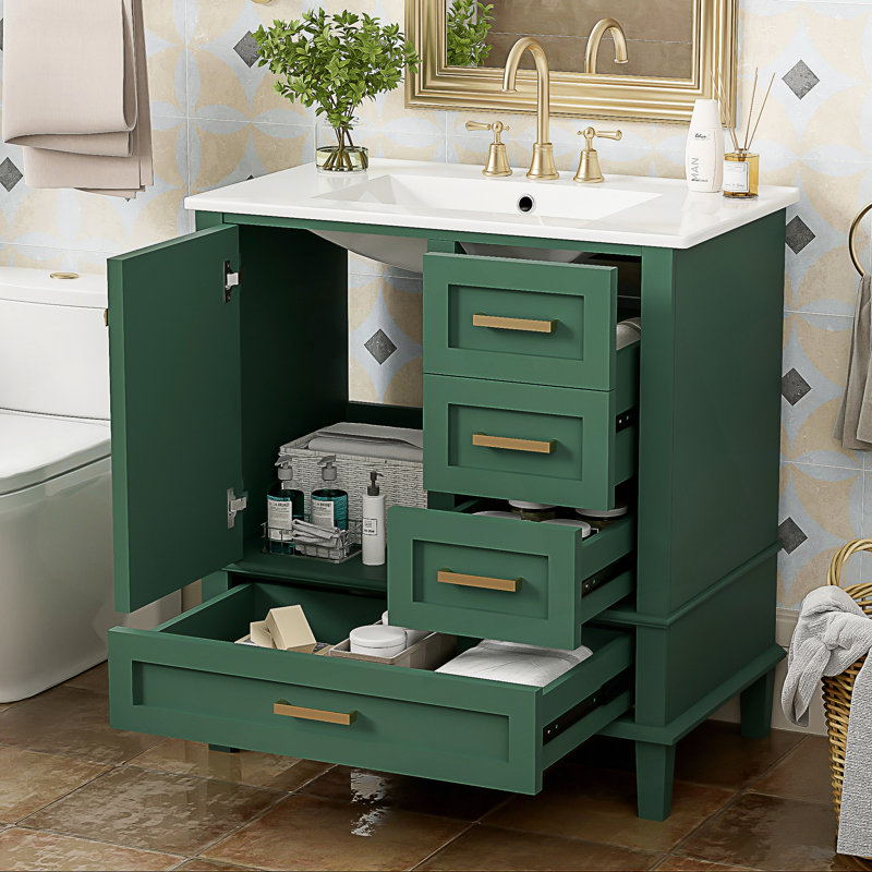 Ensemble de meuble-lavabo moderne avec meuble-lavabo et meuble-lavabo Modern, Vert