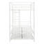 Lit superposé en métal blanc avec lit gigogne - robuste, silencieux - stable, sans sommier tapissier-485616771-485616770
