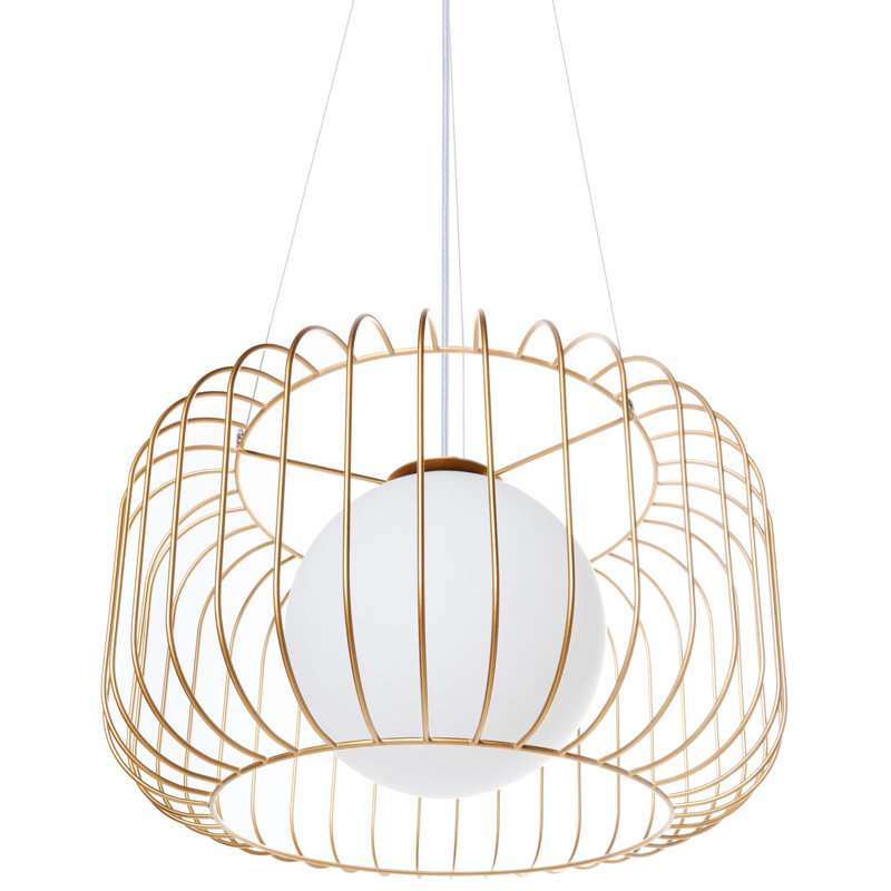 BAIROA 1 - Light Gold Caged Pendant