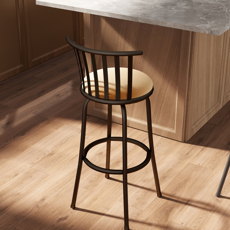 Klyne Swivel Upholstered Counter Stool with Both 24"/29" Legs Shipped for Height Adjustable, 1