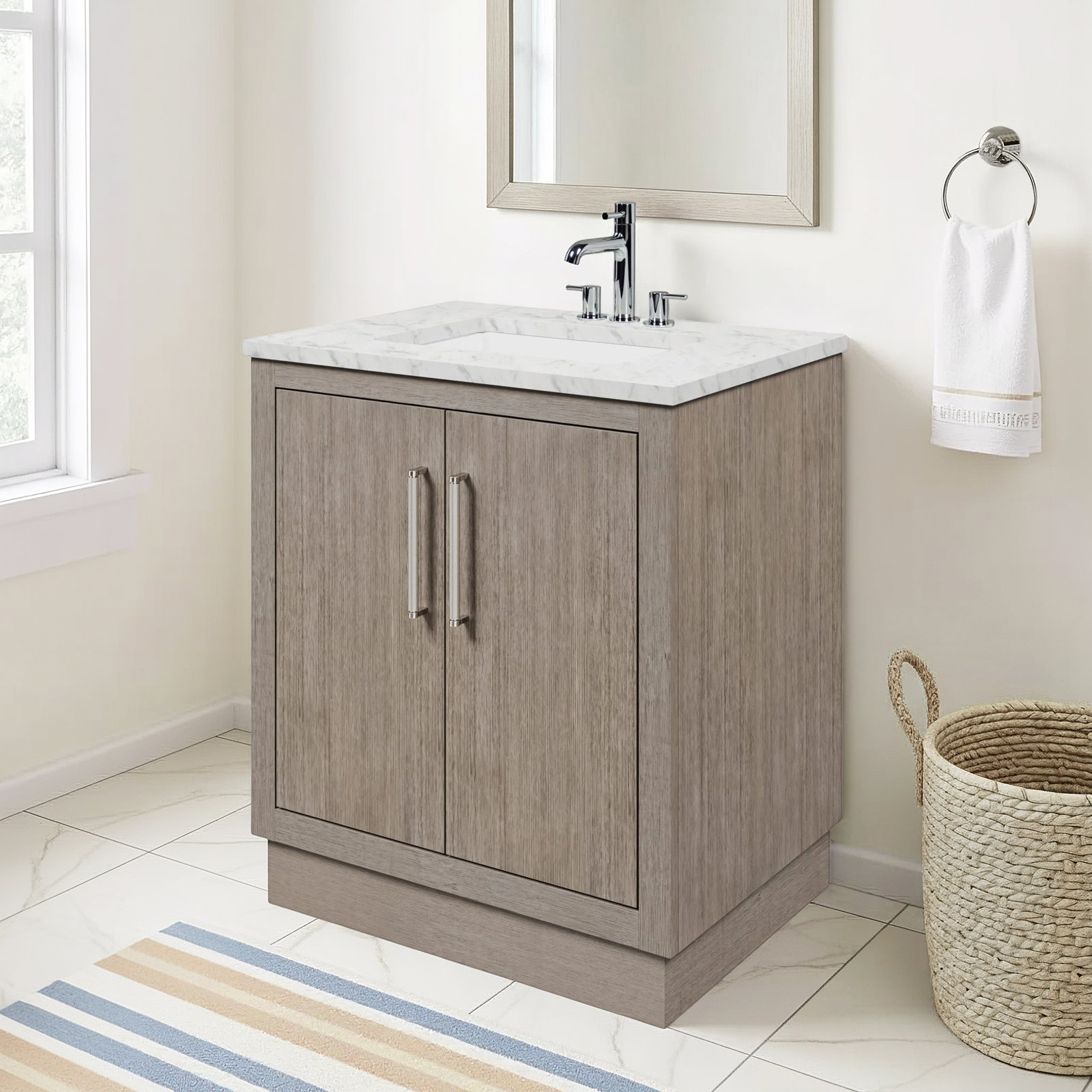 Kamila 30'' Single Bathroom Vanity, Chrome