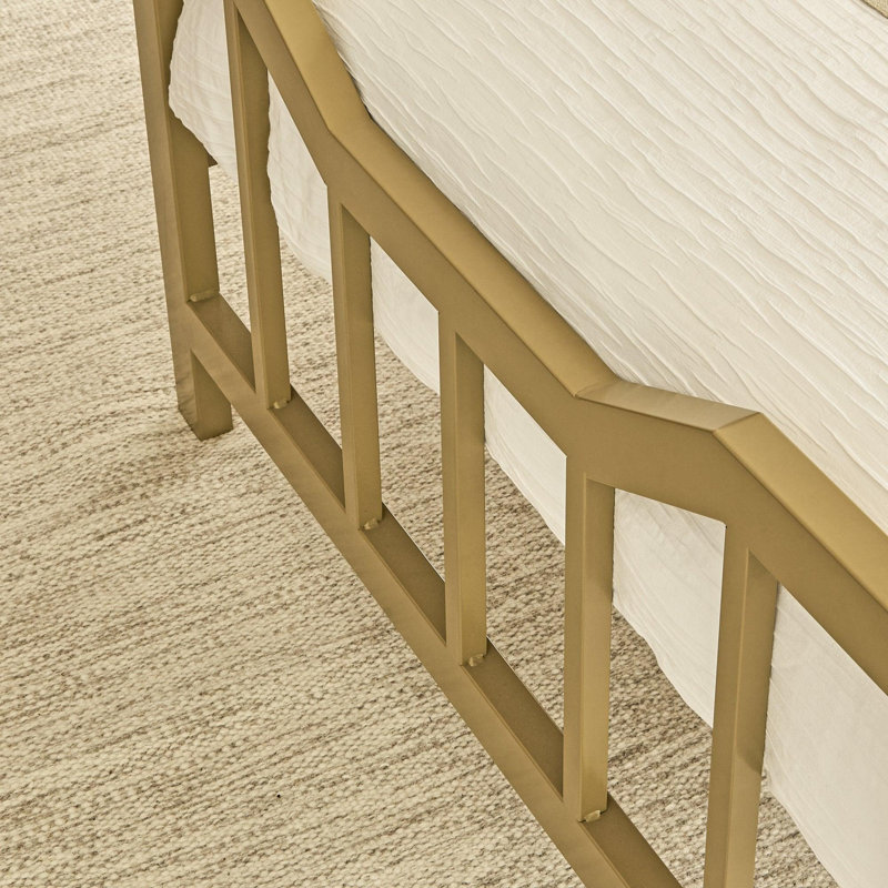 Agna Metal Bed, Gold, Single (3')