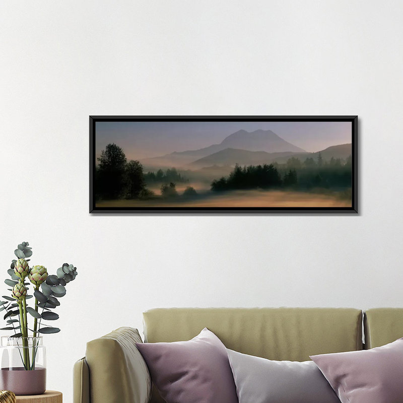 Lever de soleil panoramique, parc national du Mont Rainier, état de Washington, États-Unis - reproduction de photo sur toile tendue