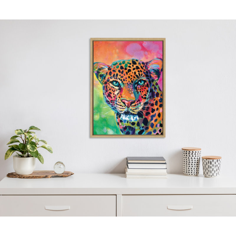 Toile encadrée Ciauna Leopard Magic par Rachel Christopoulos, Encadré naturel