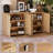 62" Rattan Sideboard - Woven Storage Cabinet for Dining Room & Entryway | Set Includes Two Separate Side Cabinets-1329251739