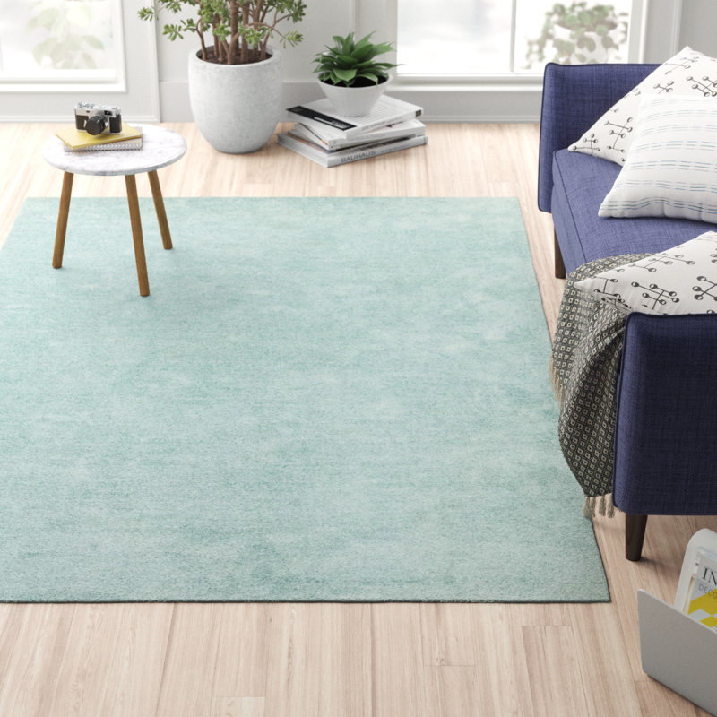 Aikin Solid Colour Shag Area Rug, Rectangle 120 x 170cm