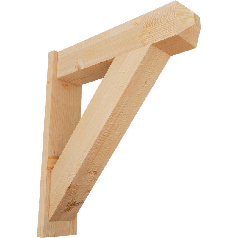 Artisan traditionnel en bois rustique, Sapin Douglas de 7 1/2 po (lisse), P 30 po x H 34 po
