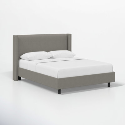 Hanson Upholstered Wingback Platform Bed