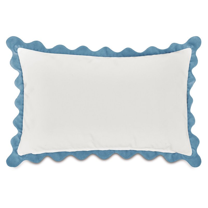 Throw Pillow, White/Blue