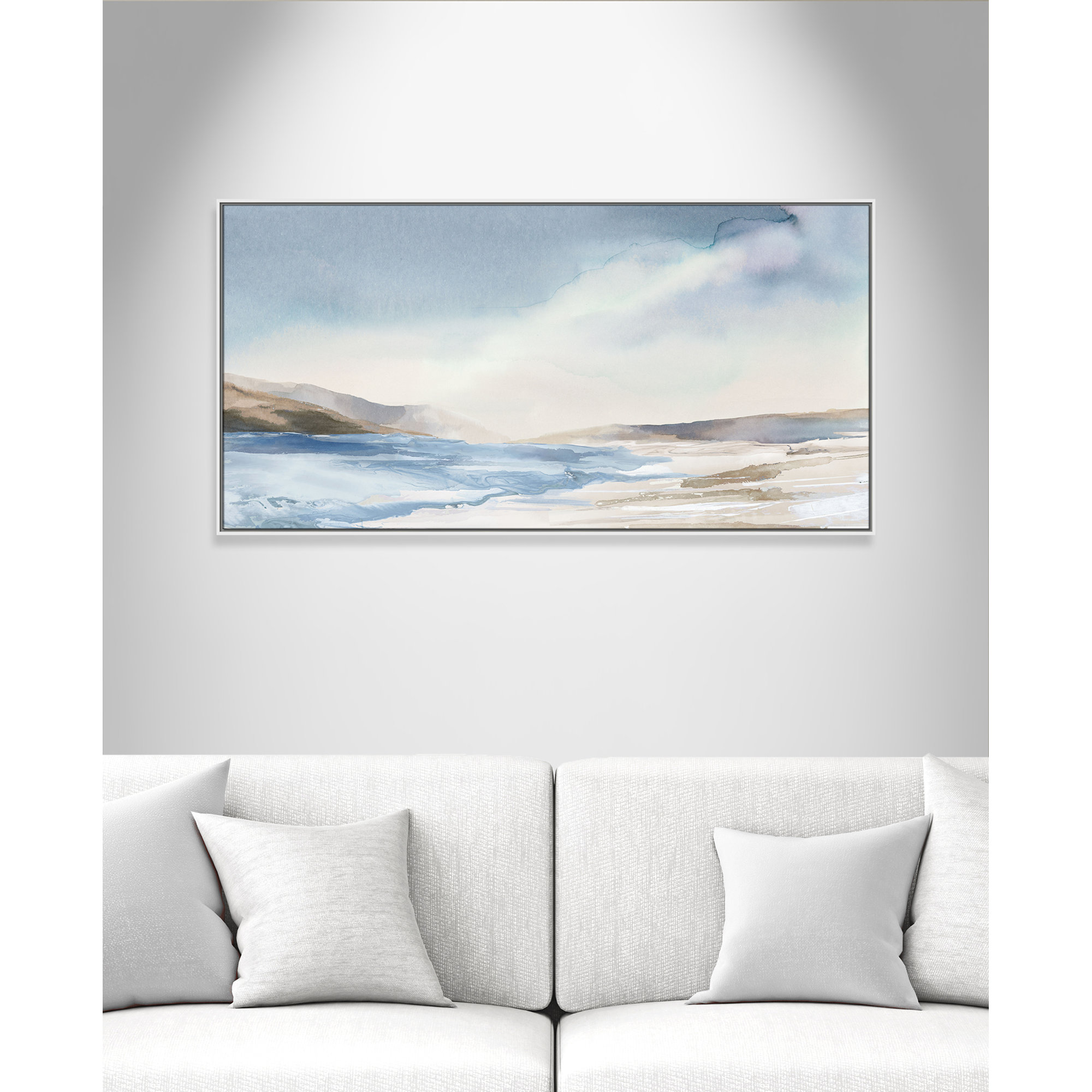 Mystic Shores Print by Mystic Shores, White, 31.5" H x 61.5" W