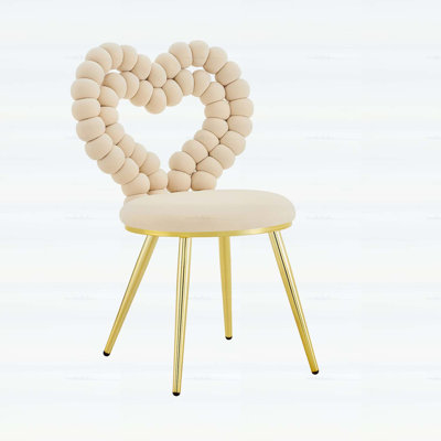 Unique Heart Bubble Tufted Accent Chair