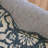 Genovese Floral Hand Hooked Wool Blue/Beige Area Rug-1546077554