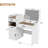 3-in-1 Vanity Desk With Flip Top Mirror And Hidden Storage