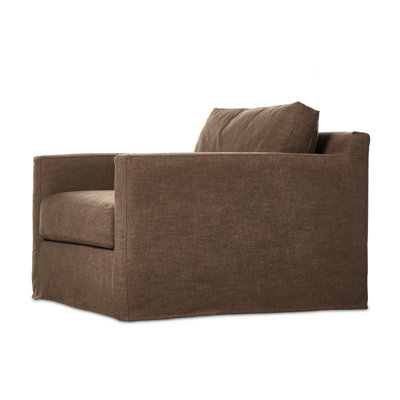 Hampton Slipcovered Swivel Armchair