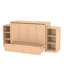 Lit escamotable double avec tiroirs et tablettes de rangement spacieux-2099824186