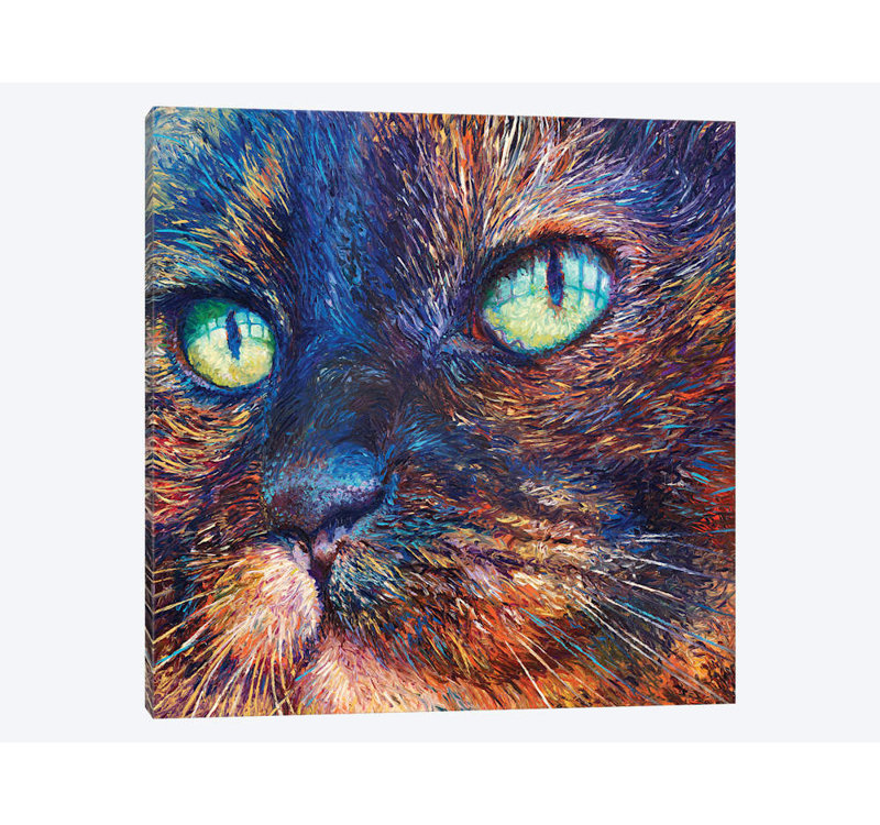«Foxy» par Iris Scott - reproduction sur toile tendue sur toile tendue avec châssis, H 26 po x l 26 po x P 1,5 po