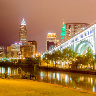 Febres Cleveland Downtown sur photographie sur toile