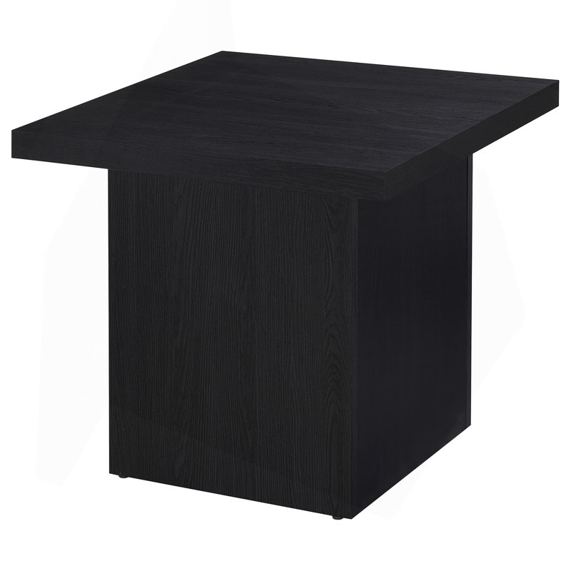 Exeter Black Square End Table, Black