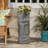 Stone Gray Flower Planter Made From Magnesium Oxide - 24 In. Height, 9.9 Width, 9.71 Depth, 13.37 Lb Outdoor 23.37 H, D, W, Lb. Weight