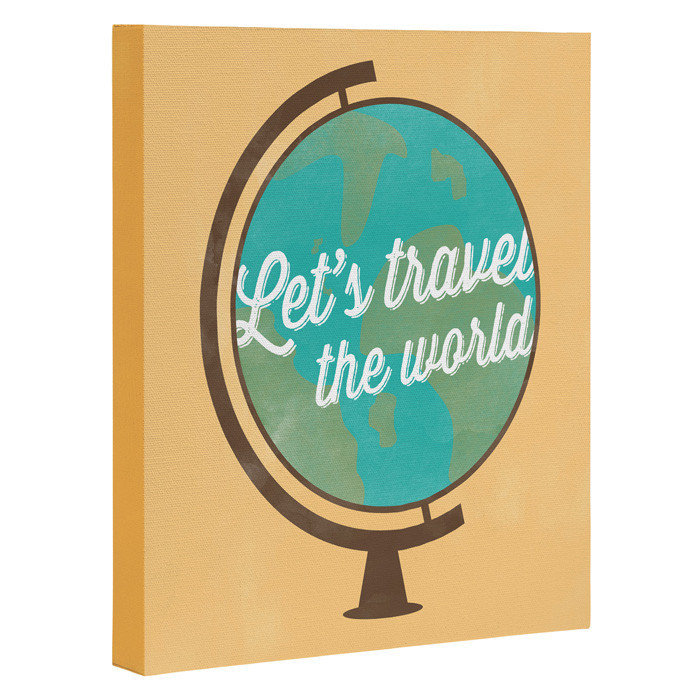 «Lets Travel», impression sur toile tendue, H 30 po x l 24 po x P 1,5 po