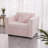 44.9" Single - Pink. Highly Comfortable For Bedroom & Living Room. High Sponge Filler. Combinable Shapes. Stylish Design. Detachable Washable Cushions. Metal Frame. Microfiber. 1 Seat In Pink-1223969532
